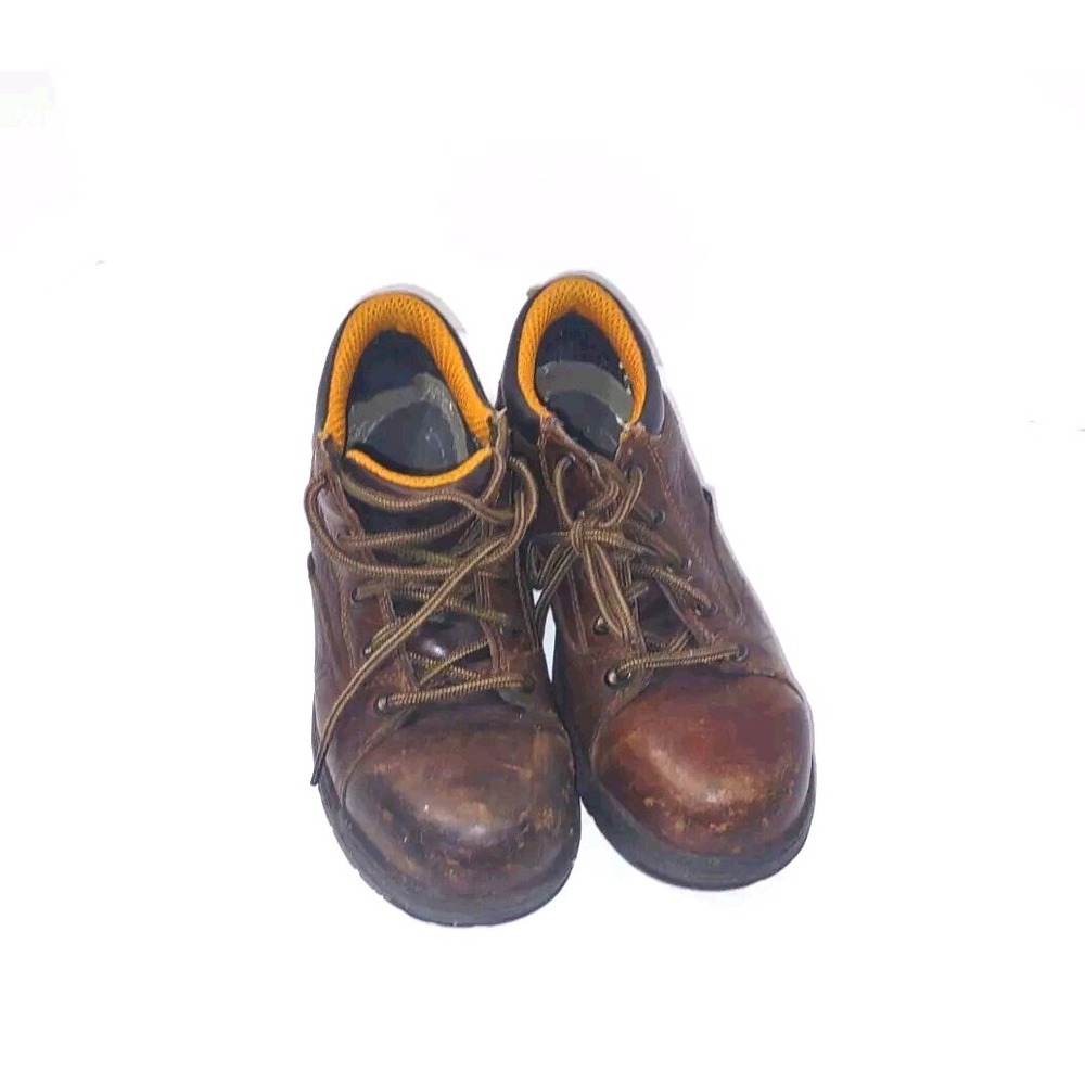 Timberland Pro Powerfit Safety Toe Oxfords Brown Leather Womens Size 8 63189